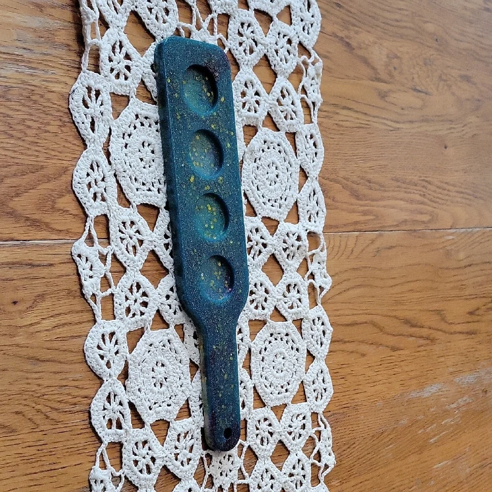 Handcrafted Blue Resin Bar Paddle For Shot Glasses.   D